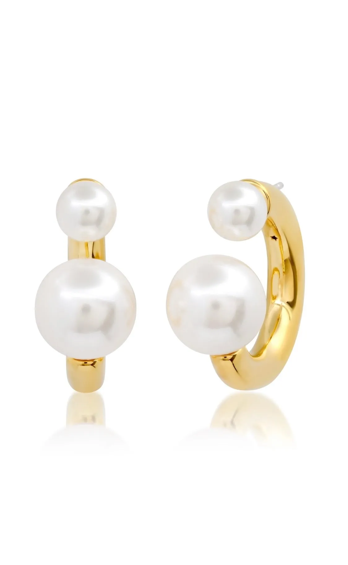 Pearl jacket post earrings