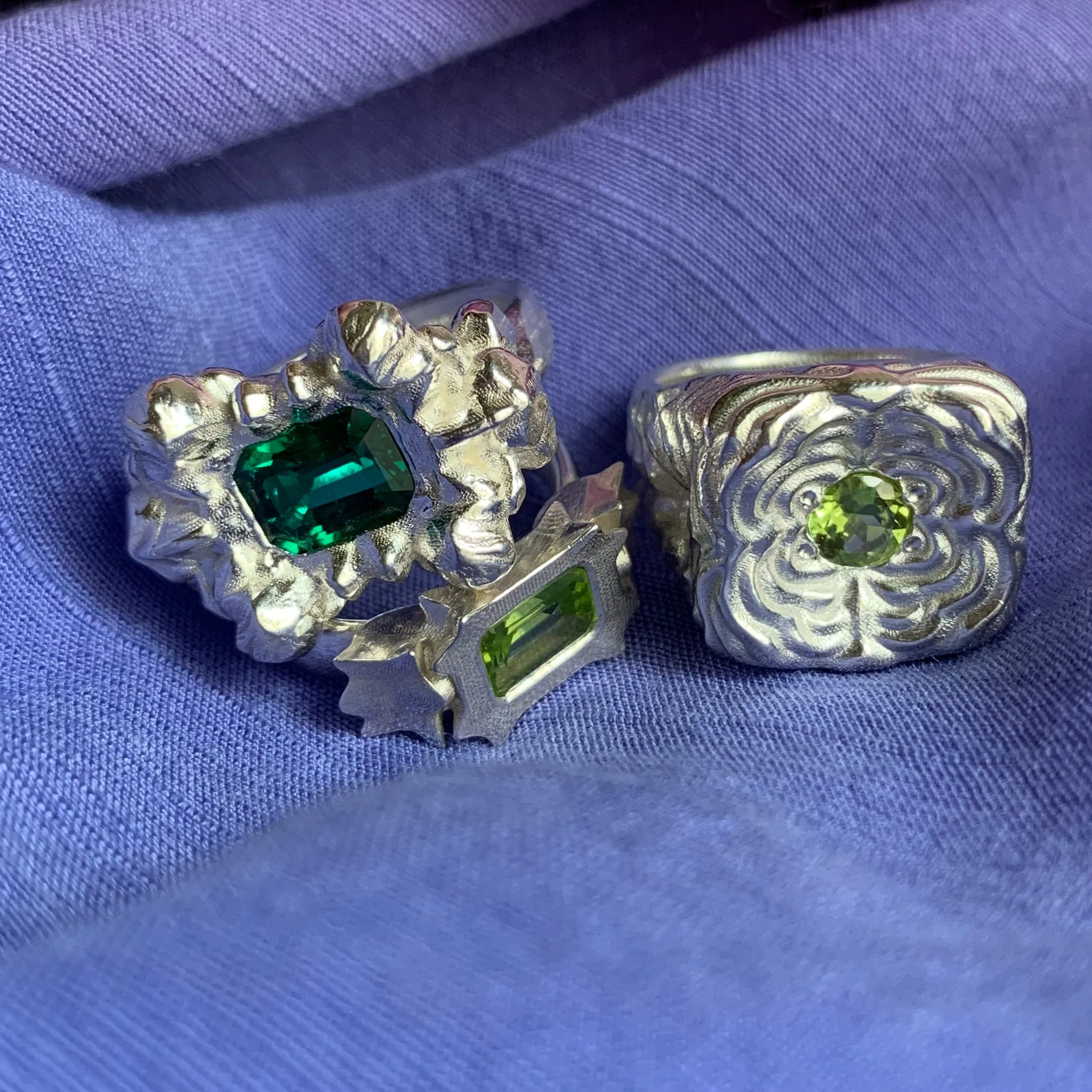 Peridot Crease Ring Pieces of Eight
