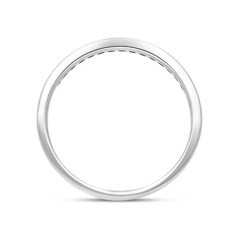 Platinum Ruby Diamond Channel Set Half Eternity Ring