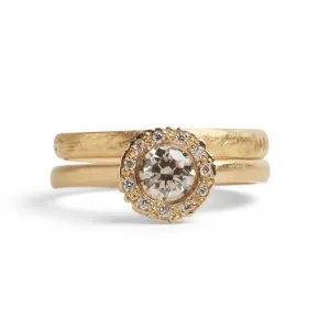 Precious Big Rock Champagne Diamond Ring Pieces of Eight