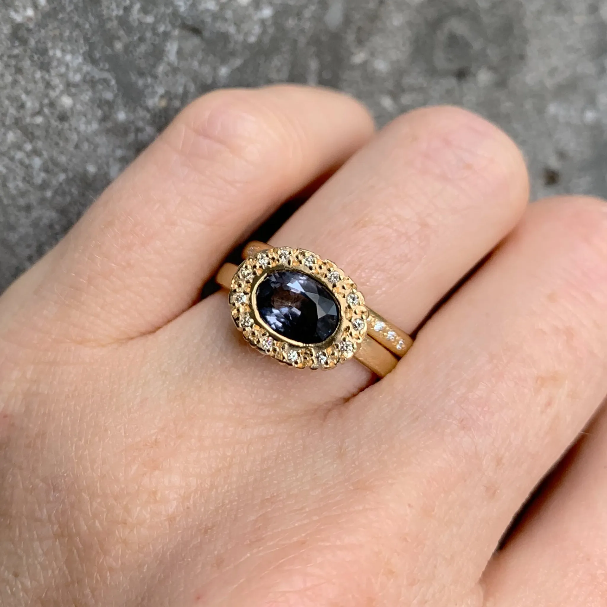 Precious Big Rock Oval Spinel Ring Pieces of Eight
