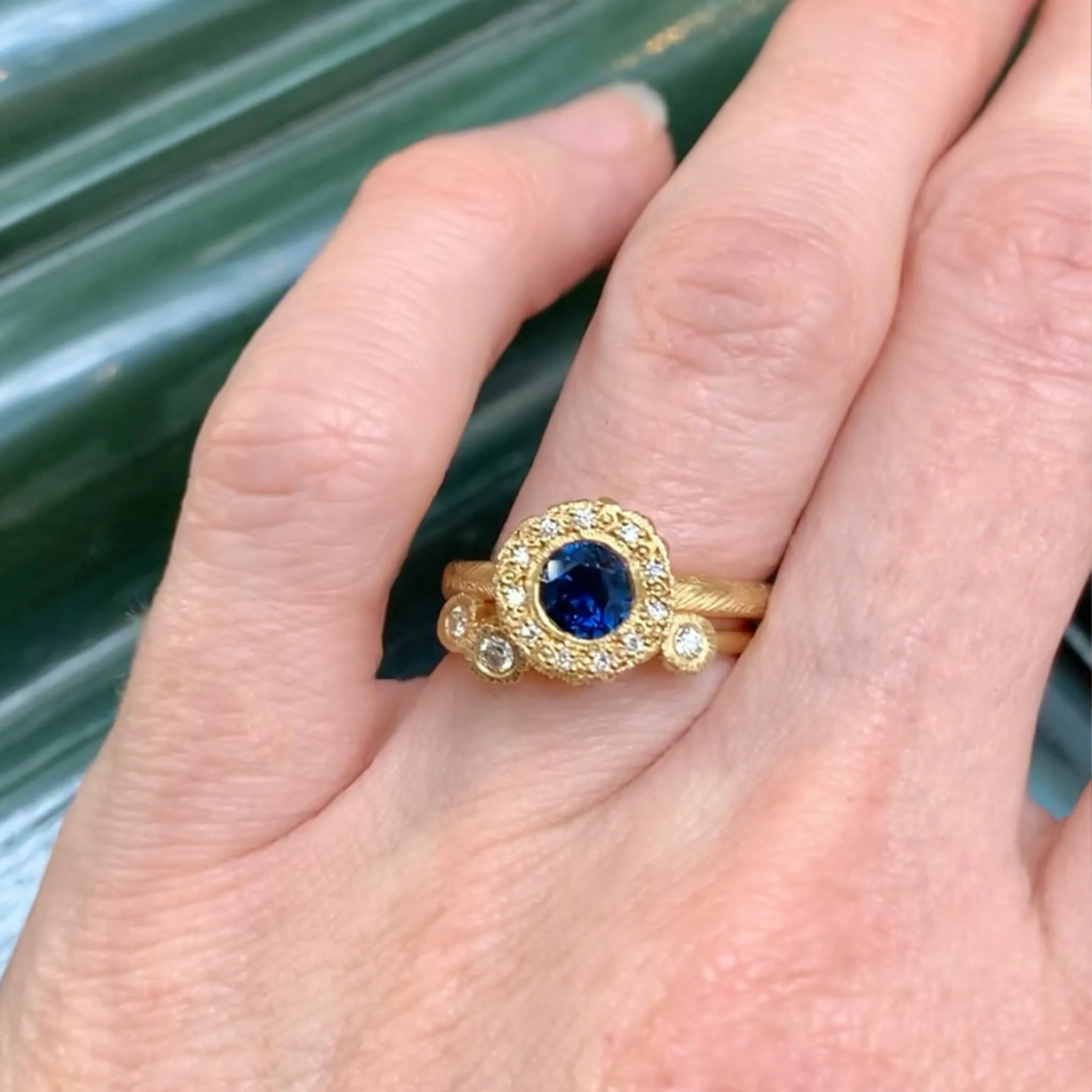 Precious Big Rock Sapphire Ring Pieces of Eight