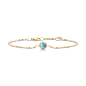 Primini Gold Plated Bracelet w. Ice Blue Crystal