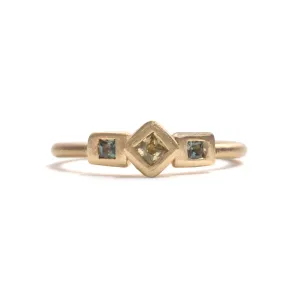 Princess Cut Sapphire Cluster Ring Pieces of Eight