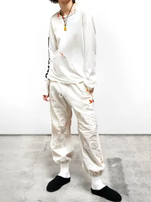 "artists Wanted" Paint Super Vintage Long Sleeve Tee In White