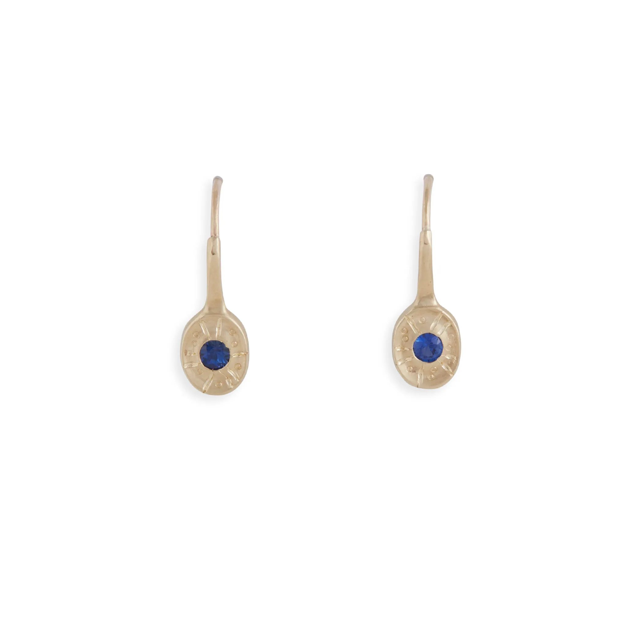 Radiate Ceylon Sapphire Earrings Pieces of Eight