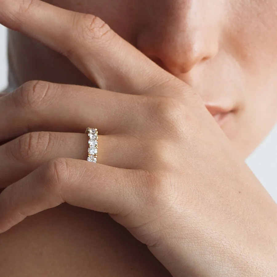 Reflection Luxury Eternity 18K Whitegold Ring w. Lab-Grown Diamonds