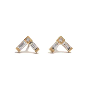 Right Angle Diamond Earrings Pieces of Eight