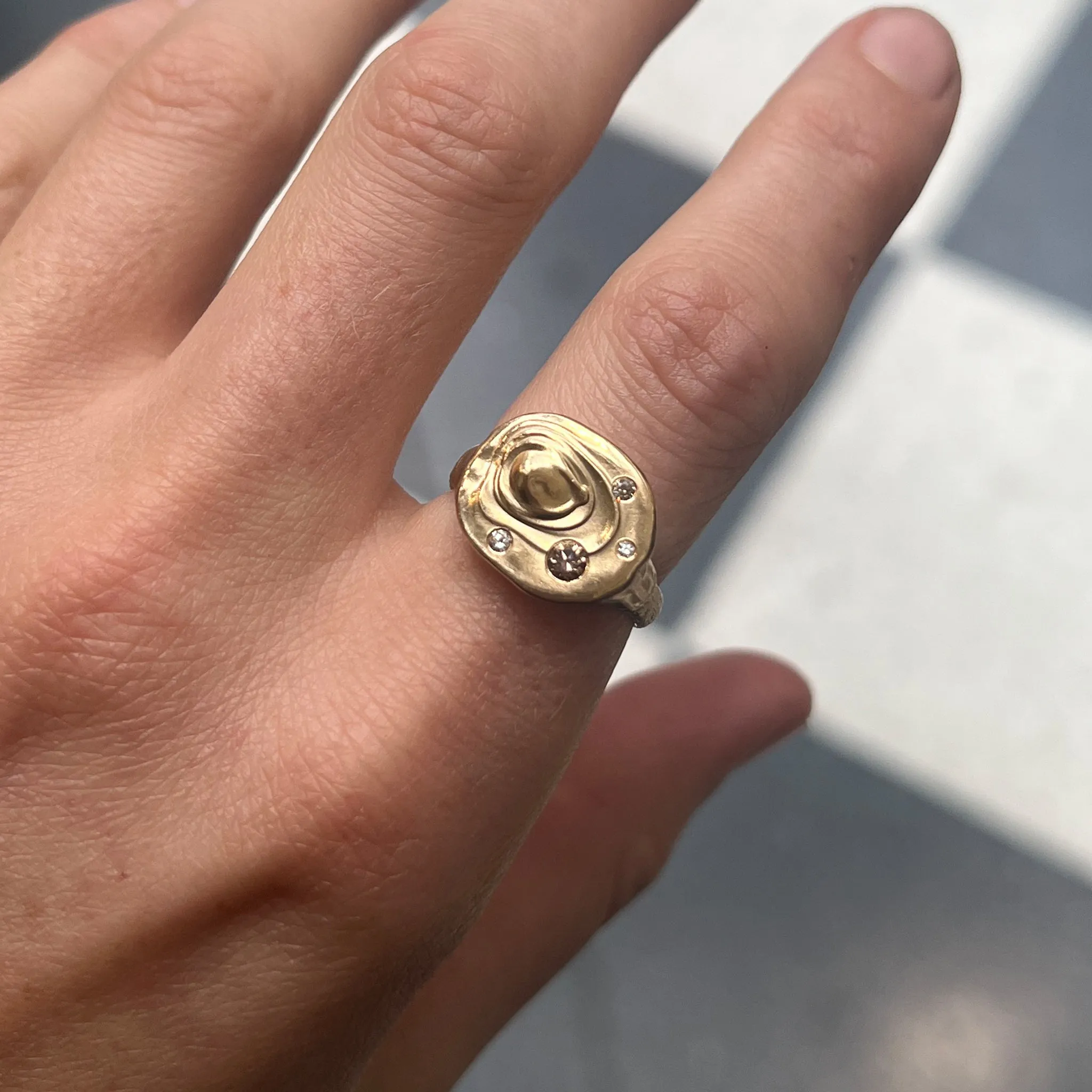 Ripple Diamond Ring Pieces of Eight