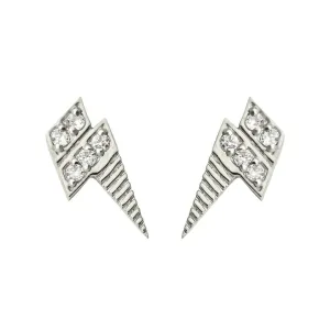Roaring Thunder 18K White Gold Stud w. Diamond