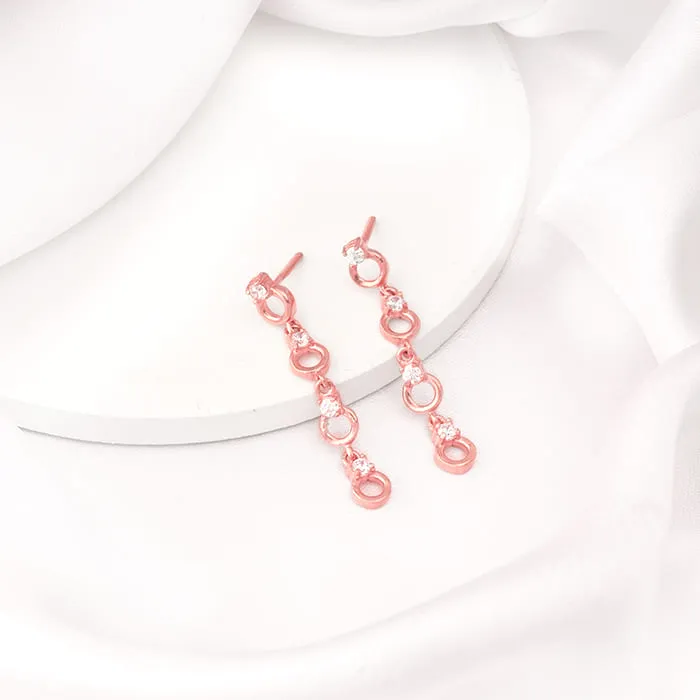 Rose Gold Bridal Blush Earrings Giva