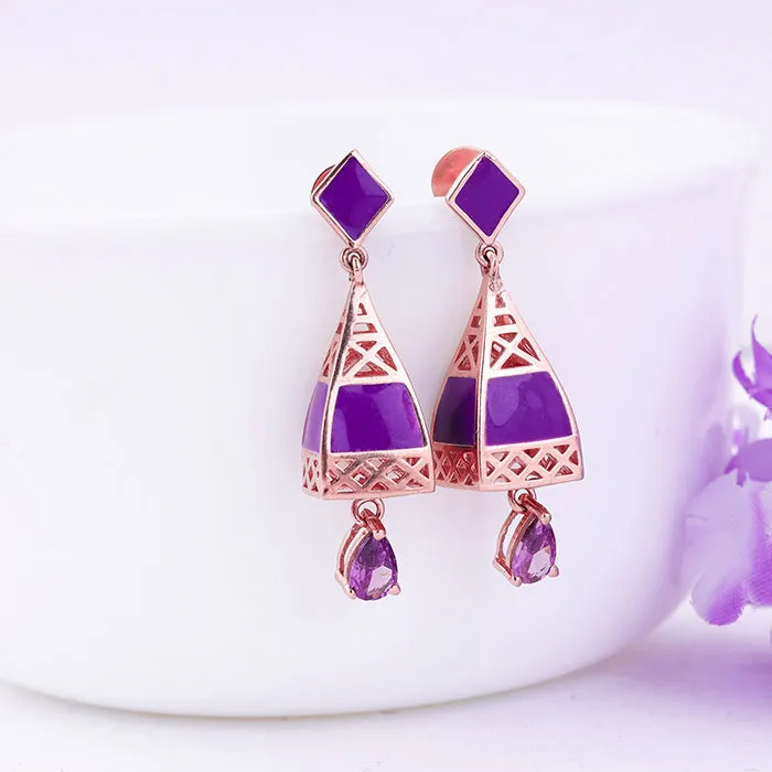 Rose Gold Dream Tower Teardrop Earrings Giva