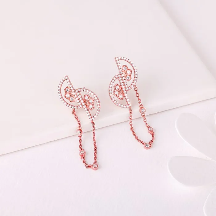 Rose Gold Dreamy Dangling Earrings Giva