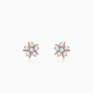 Rose Gold Elixir Solitaire Diamond Earrings Giva