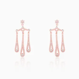 Rose Gold Gleaming Spark Earrings Giva
