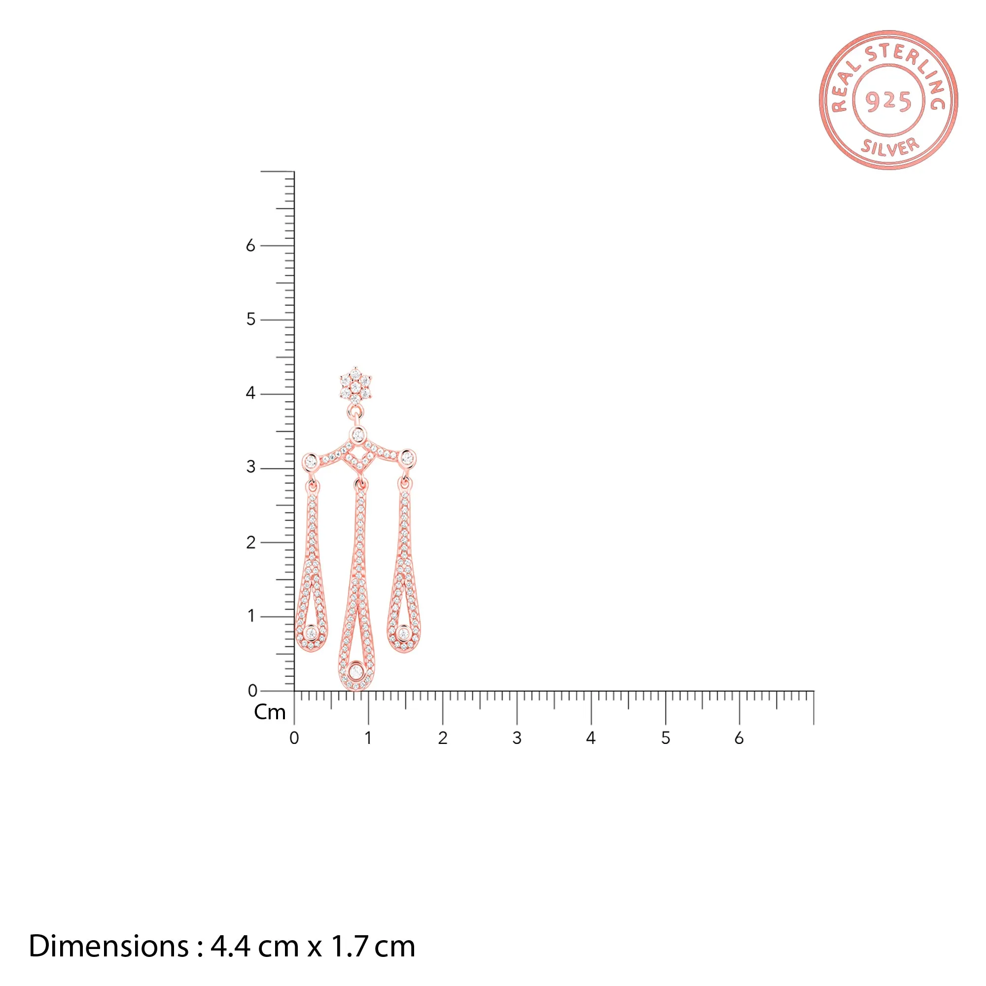 Rose Gold Gleaming Spark Earrings Giva