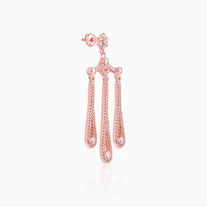 Rose Gold Gleaming Spark Earrings Giva