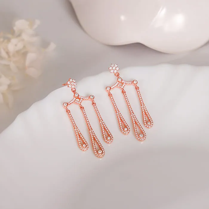 Rose Gold Gleaming Spark Earrings Giva