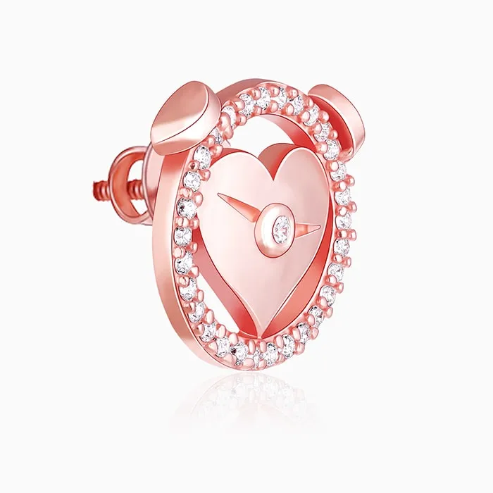 Rose Gold I Miss You Stud Earrings Giva