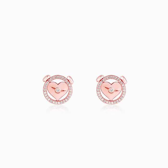 Rose Gold I Miss You Stud Earrings Giva