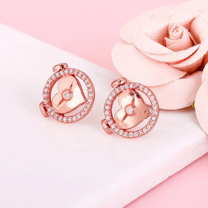 Rose Gold I Miss You Stud Earrings Giva