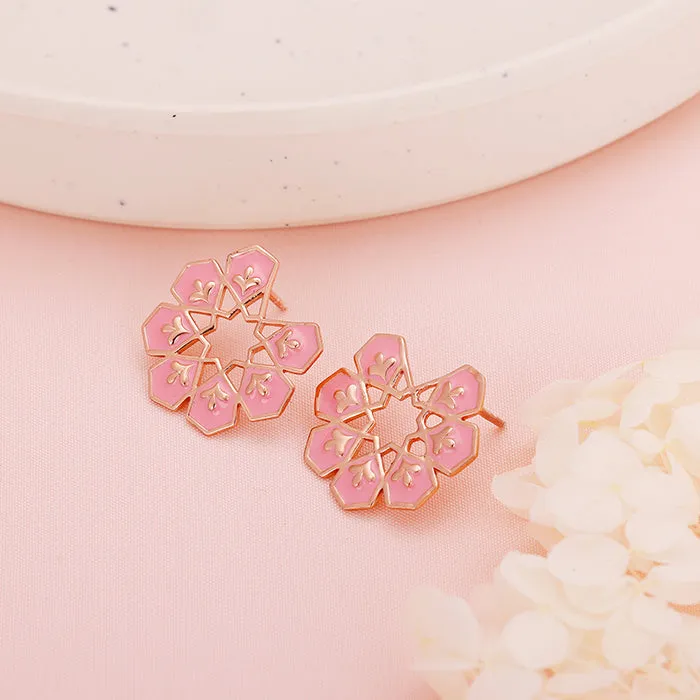 Rose Gold Mughal Monument Stud Earring Giva