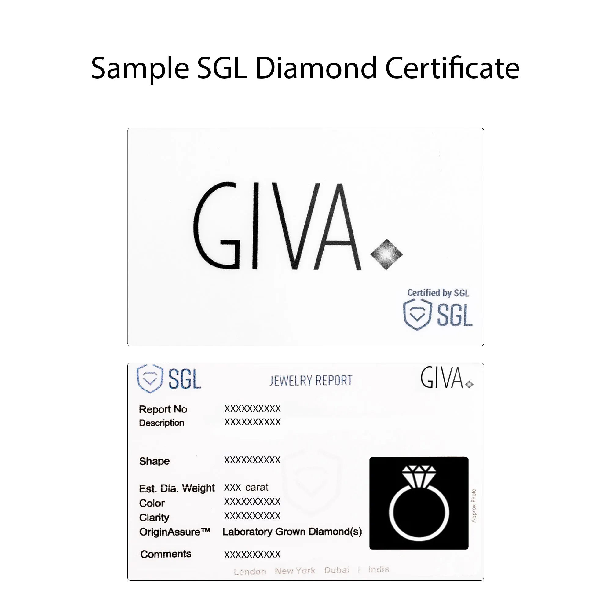 Rose Gold Radiant X Diamond Studs Giva