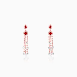 Rose Gold Rainy Love Dangler Earrings Giva