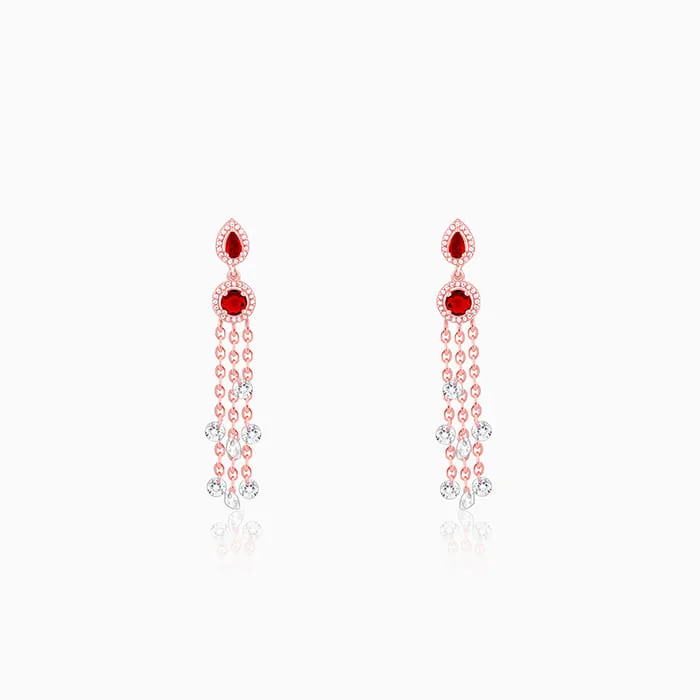 Rose Gold Rainy Love Dangler Earrings Giva