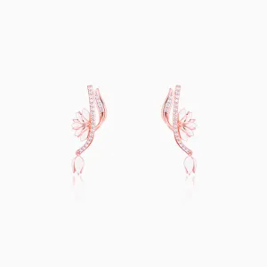 Rose Gold Snowy Safed Musli Earrings Giva