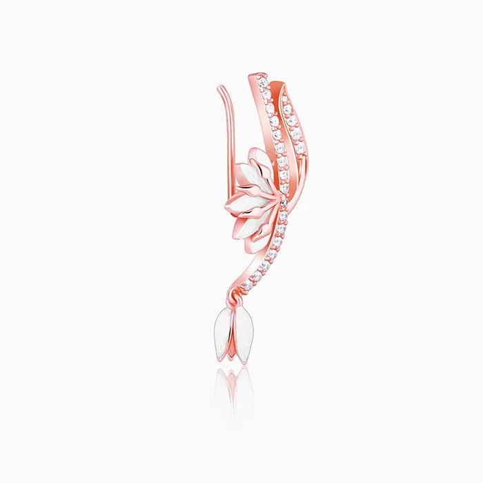 Rose Gold Snowy Safed Musli Earrings Giva