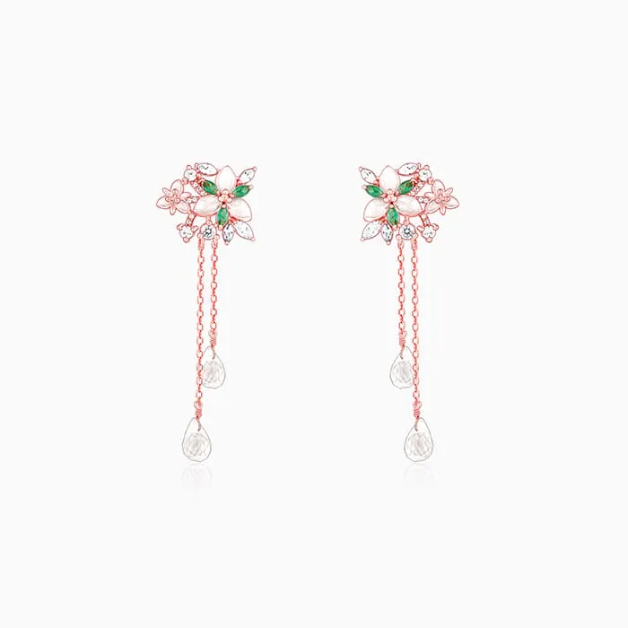 Rose Gold Terrific Trillium Danglers Giva