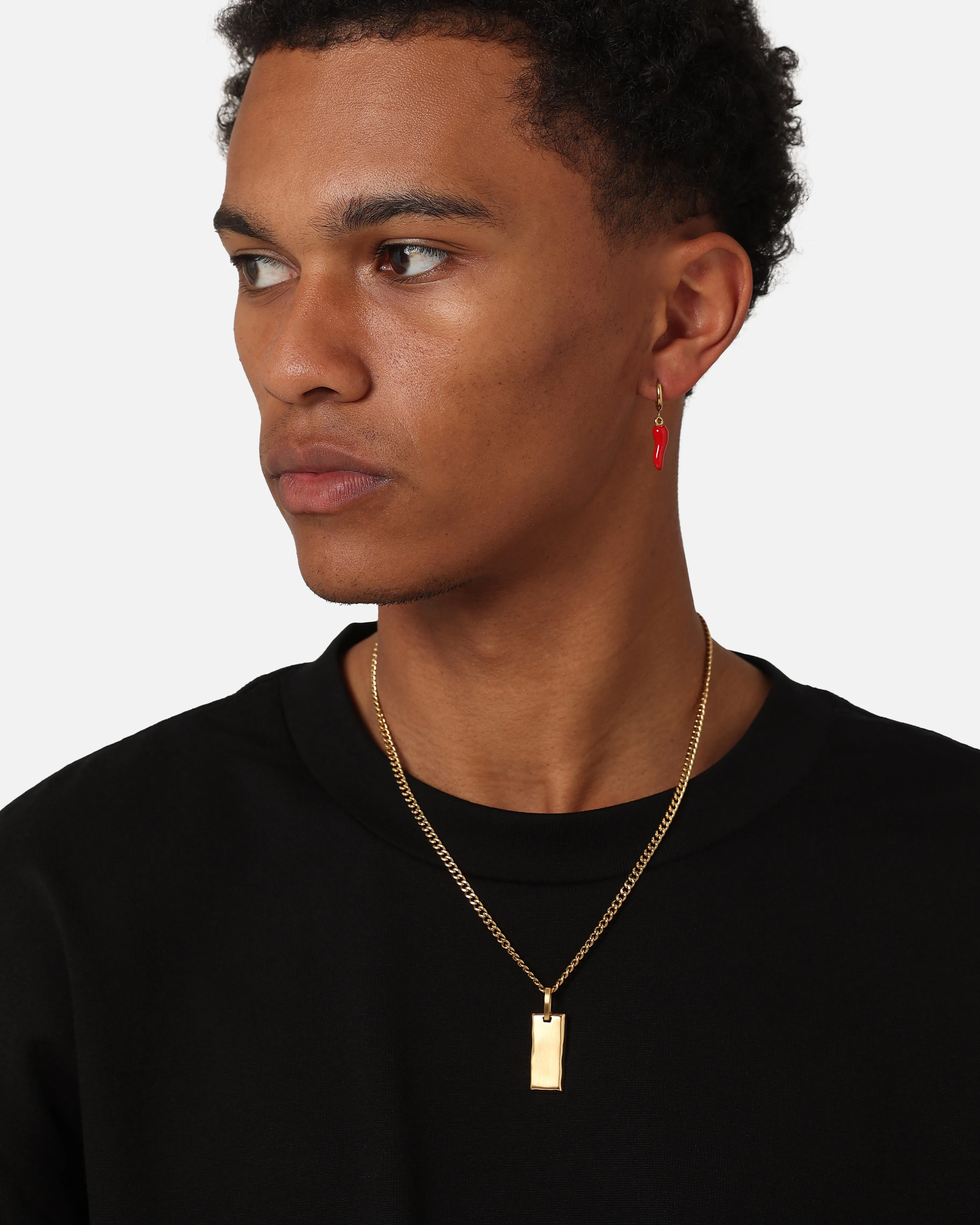 Saint Morta Chilli Hoop Earrings Gold/Red