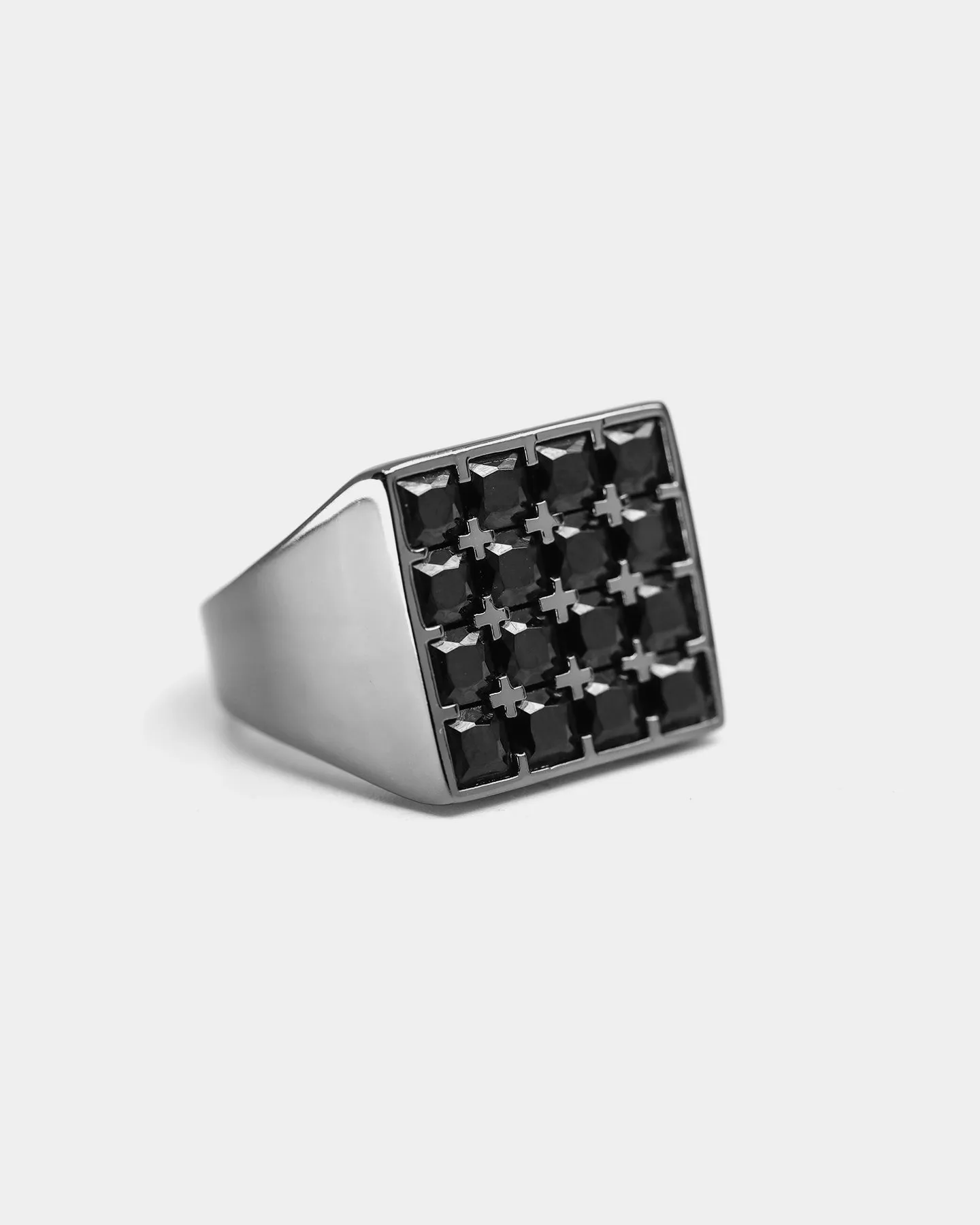 Saint Morta Men's Guardian Ring Iced Black