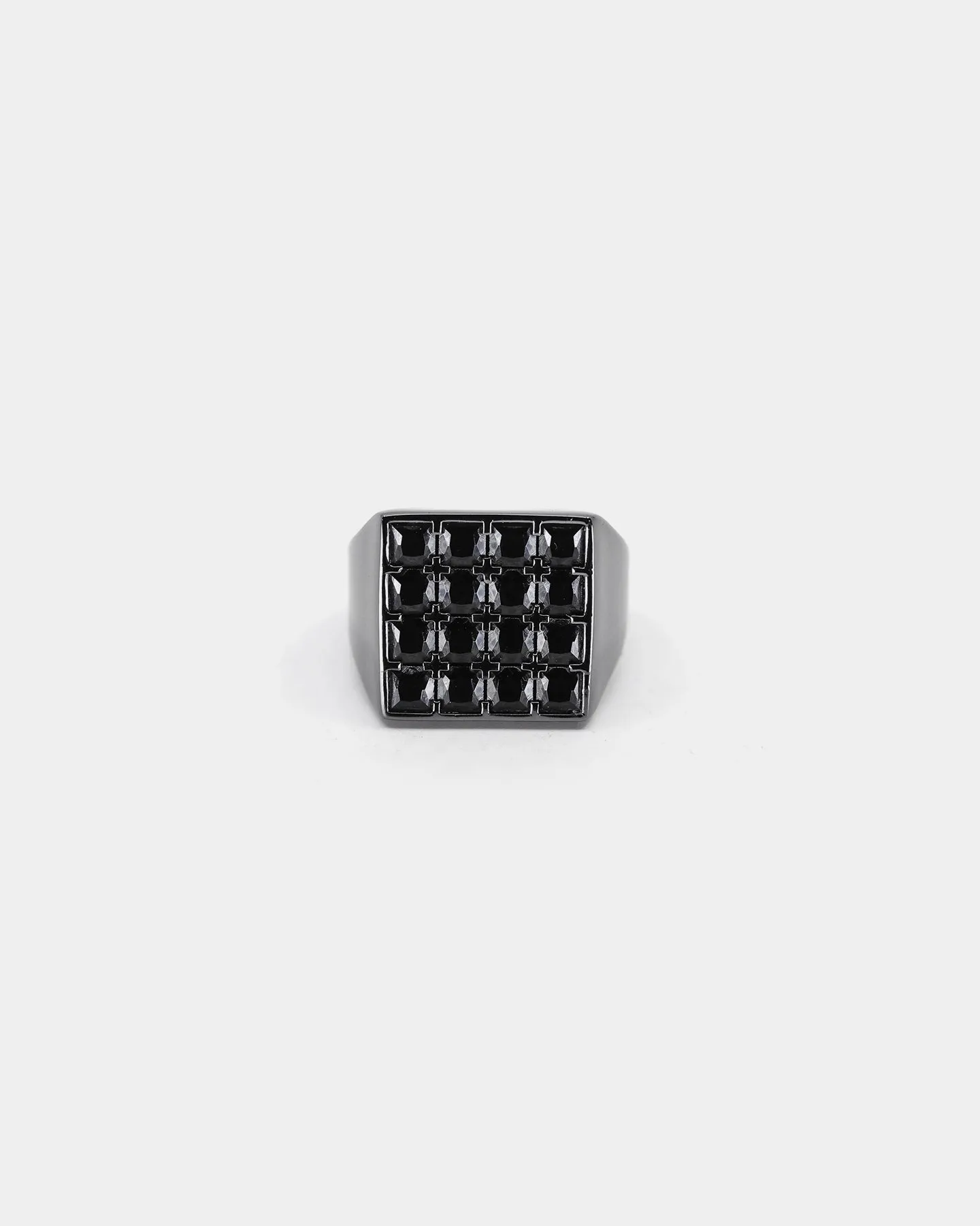 Saint Morta Men's Guardian Ring Iced Black