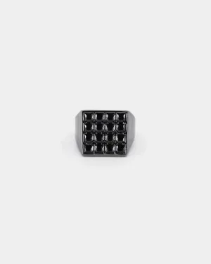 Saint Morta Men's Guardian Ring Iced Black