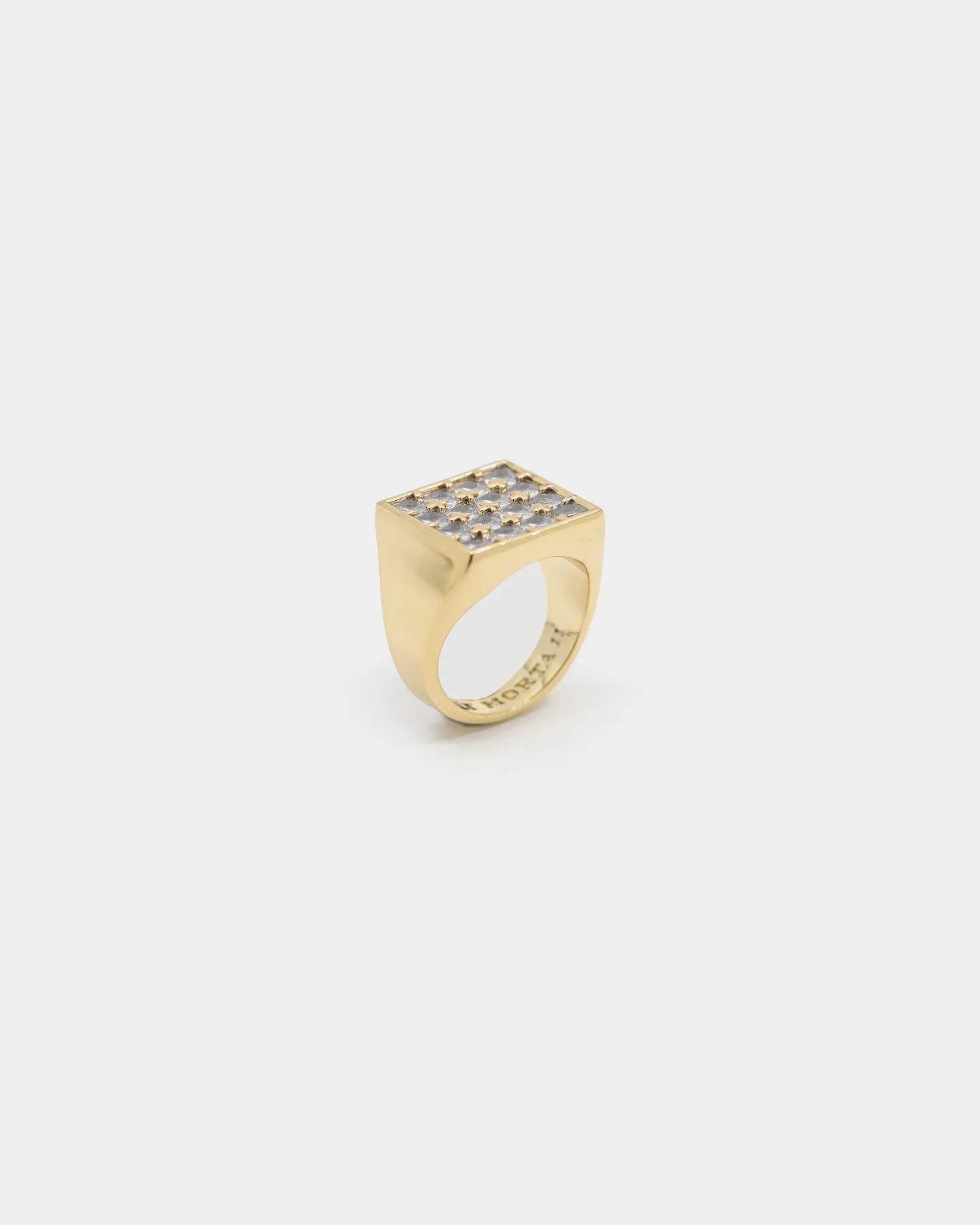 Saint Morta Men's Guardian Ring Iced Gold
