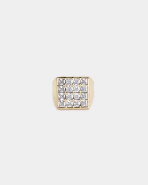 Saint Morta Men's Guardian Ring Iced Gold