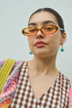 Sandralexandra Glass Pearl Aquamarine Earrings