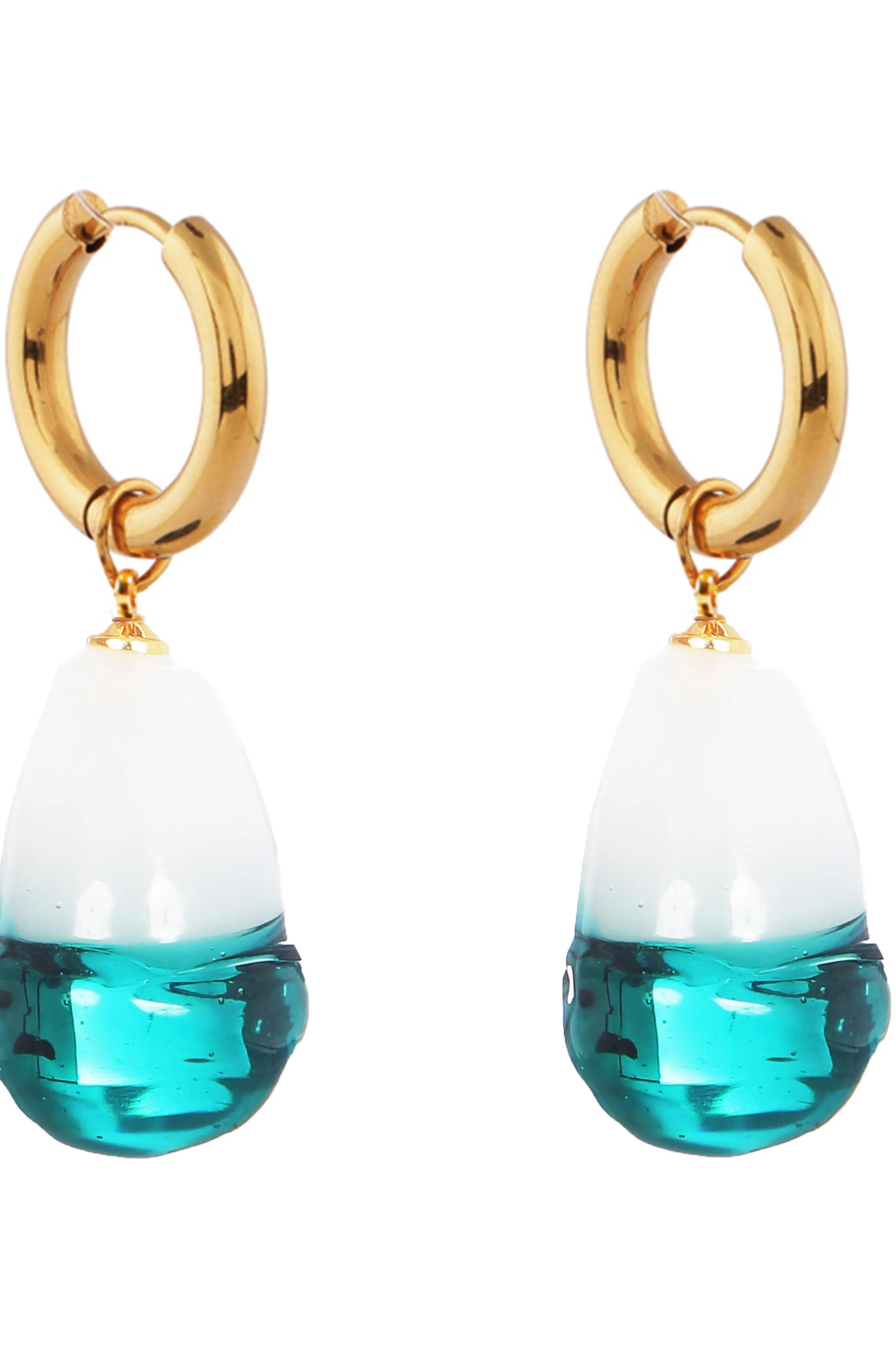 Sandralexandra Glass Pearl Aquamarine Earrings