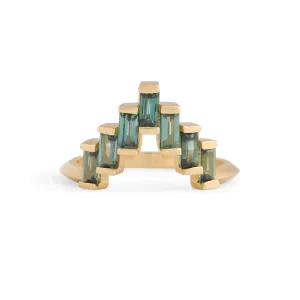 Sapphire Baguette Skyline Ring Pieces of Eight
