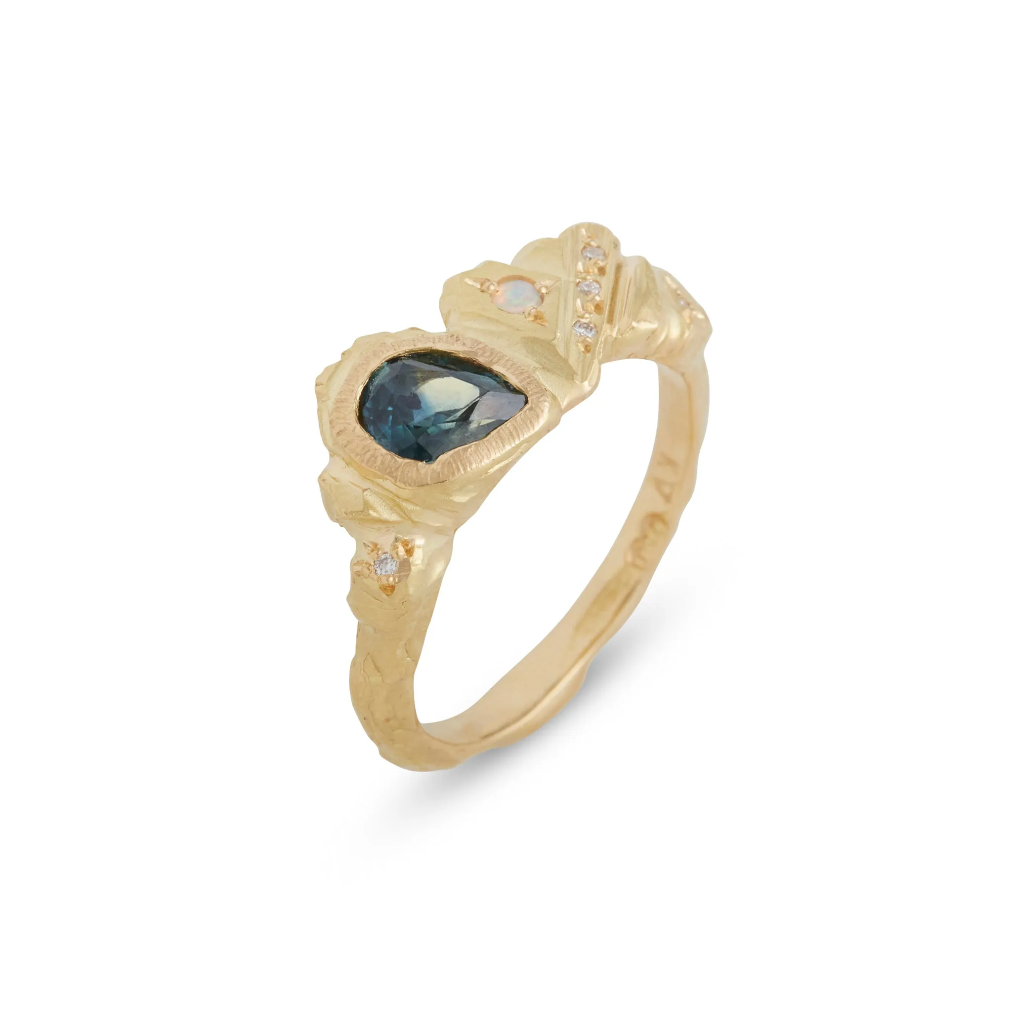 Sapphire Crown Ring Pieces of Eight