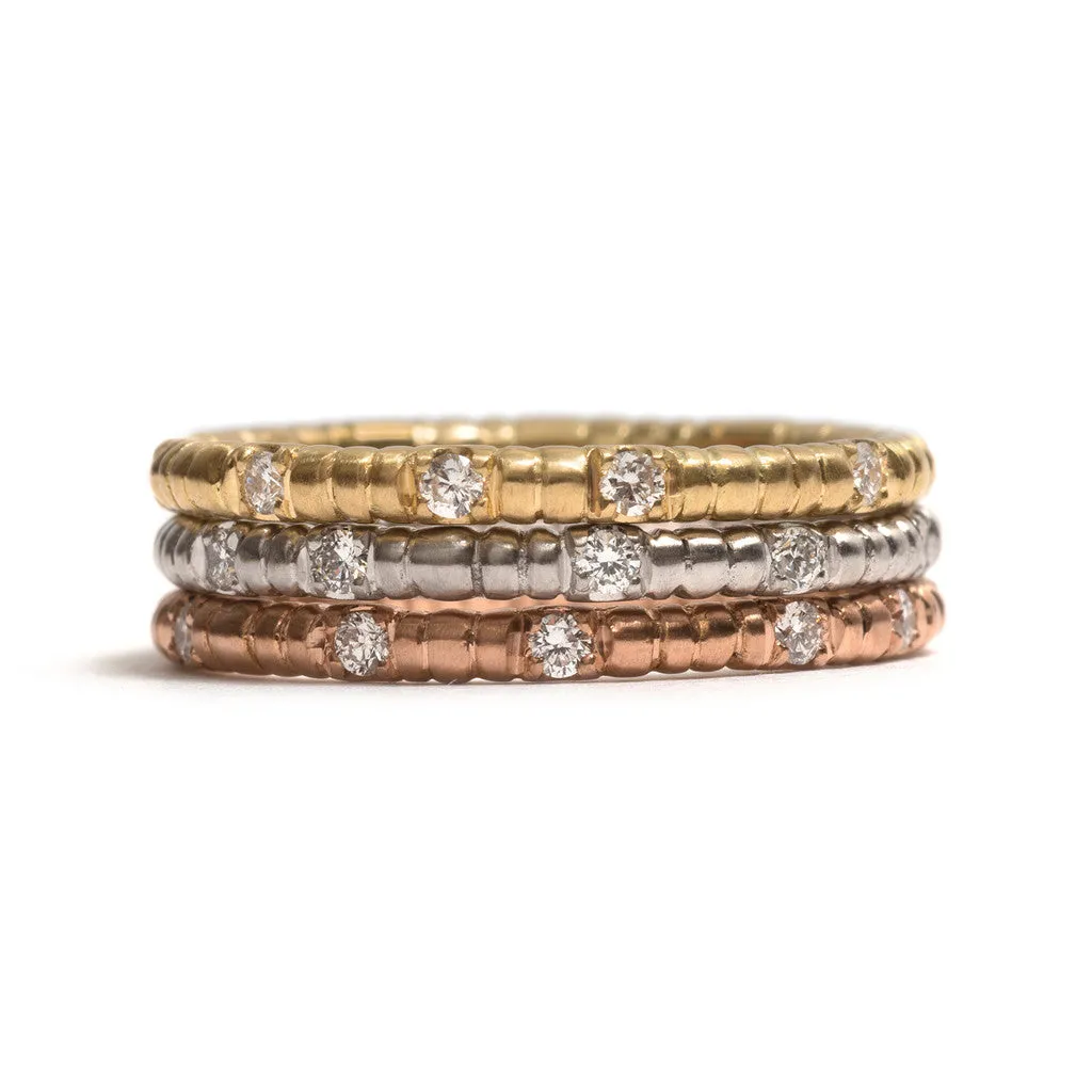 Scattered Seeds Diamond Wedding Ring Pieces of Eight