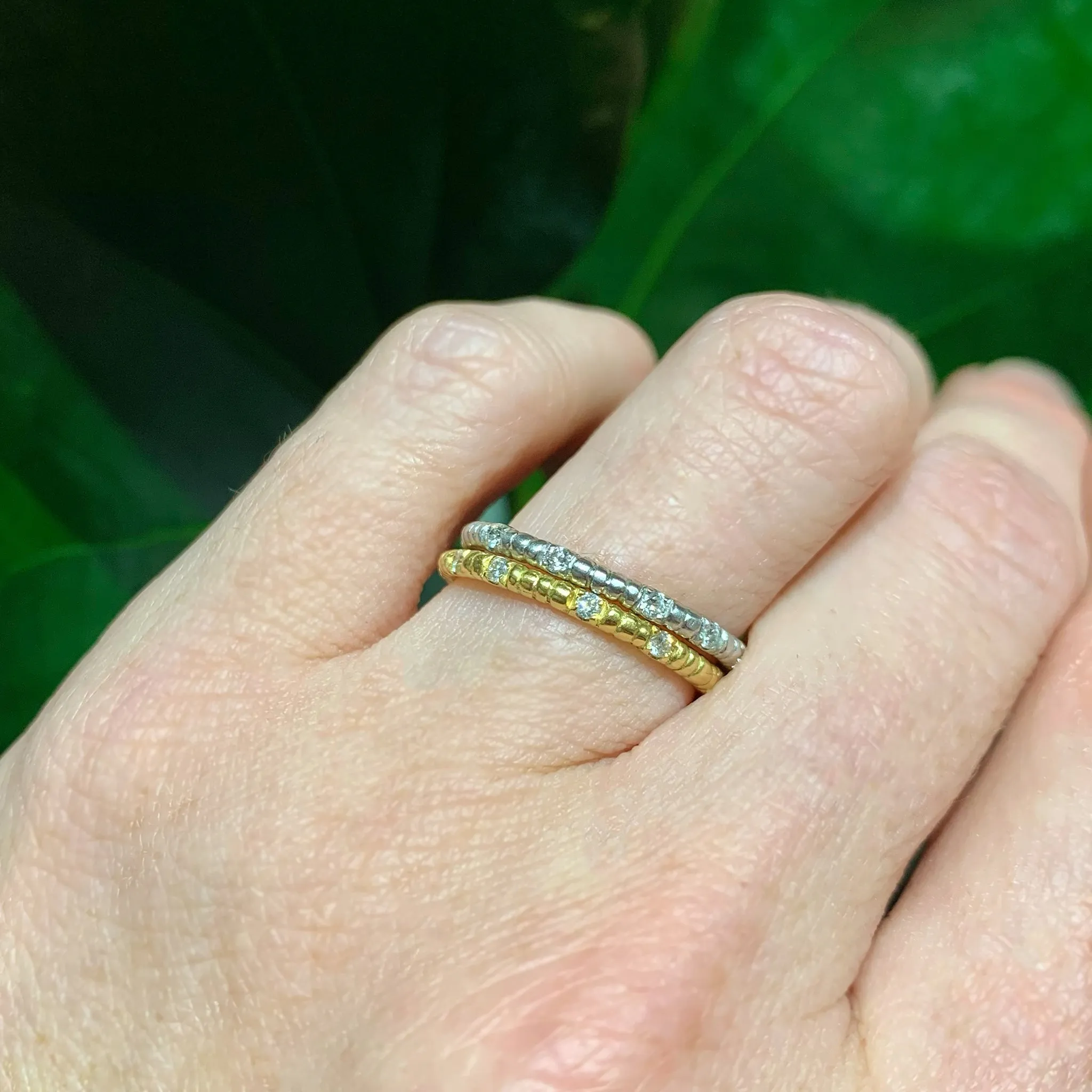 Scattered Seeds Diamond Wedding Ring Pieces of Eight