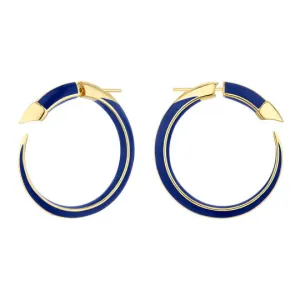 Shaun Leane Sabre Solis 18ct Yellow Gold Vermeil Sterling Silver Atlantic Ceramic Hoop Earrings