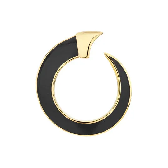 Shaun Leane Sabre Solis 18ct Yellow Gold Vermeil Sterling Silver Jet Ceramic Ring