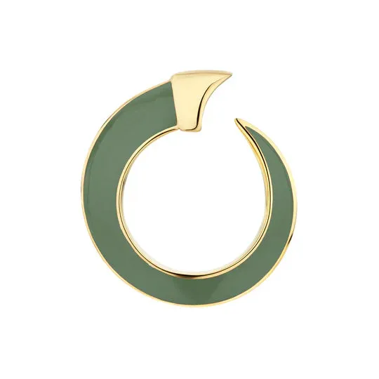 Shaun Leane Sabre Solis 18ct Yellow Gold Vermeil Sterling Silver Leaf Ceramic Ring