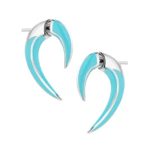 Shaun Leane Sabre Solis Talon Sterling Silver Lagoon Ceramic Earrings