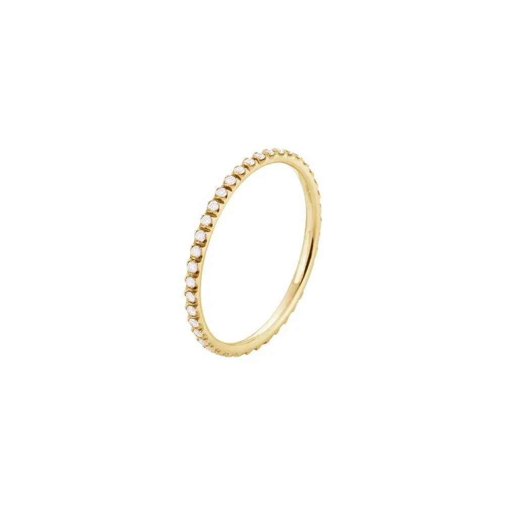 Signature Eternity 18K Gold Ring w. Diamonds