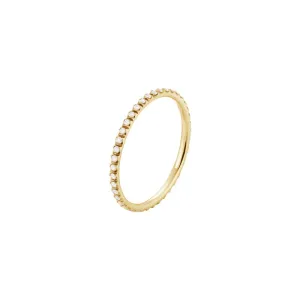 Signature Eternity 18K Gold Ring w. Diamonds